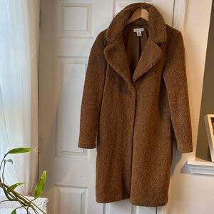 Rachel Zoe Cozy Brown Teddy Coat